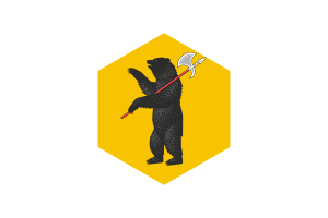 Yaroslavl Flag Hexagon Shape flag