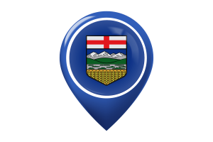Alberta Flag Map Pin Icon flag