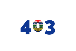 Alberta Area Code flag