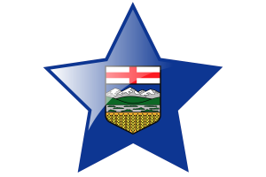 Alberta Flag Star Icon flag
