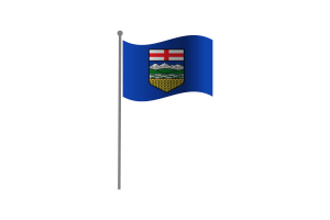 Waving Flag of Alberta flag