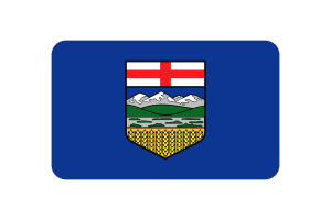 Alberta Flag Rounded Rectangle Vector Illustration flag