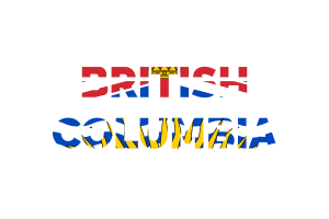 Arte de texto de Columbia Británica flag