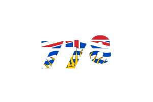 Código de área de Columbia Británica flag