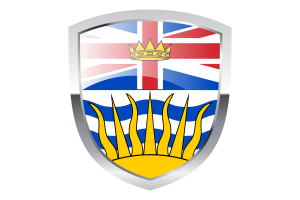Clipart de la bandera nacional de Columbia Británica flag