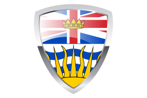 Bandera del escudo de Columbia Británica flag