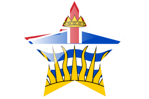 Icono de estrella de la bandera de Columbia Británica flag
