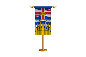 Bandera ceremonial de Columbia Británica vector gratuita flag