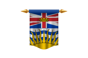 Estandarte real de la bandera de Columbia Británica flag