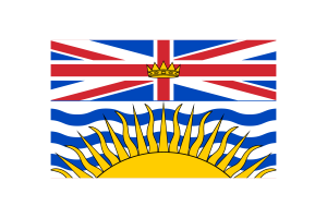 Ilustración vectorial de la bandera de Columbia Británica flag