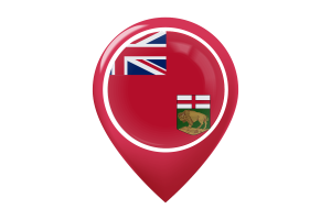 Manitoba Flag Map Pin Icon flag
