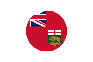 Manitoba Flag Circle Vector Free flag