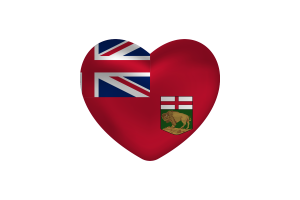  Love of Manitoba Heart Shape flag