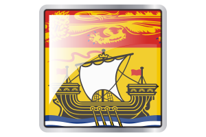 Icône carrée du drapeau du Nouveau-Brunswick flag