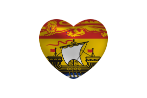 Amour du Nouveau-Brunswick forme cœur flag