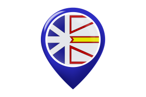 Newfoundland and Labrador Flag Map Pin Icon flag