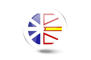 Newfoundland and Labrador Flag Glossy Round Button flag