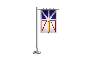 3d Newfoundland and Labrador Standing Flag flag