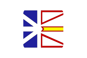  Newfoundland and Labrador Flag Square Rounded Shape flag