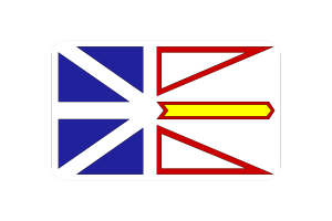 Newfoundland and Labrador Flag Rounded Rectangle Vector Illustration flag