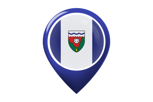 Icono de pin de mapa de la bandera de los Territorios del Noroeste flag