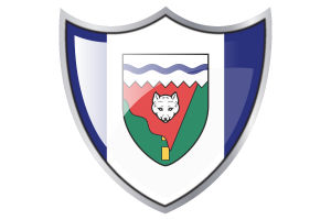 Escudo con la bandera de los Territorios del Noroeste flag