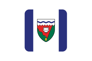 Bandera de los Territorios del Noroeste forma cuadrada redondeada flag
