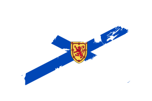 Nova Scotia Map with Flag flag