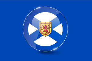 Nova Scotia Flag Glossy Round Button flag