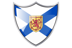 Shield with Flag of Nova Scotia flag