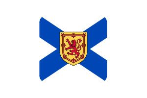 Nova Scotia Flag Square Rounded Shape flag