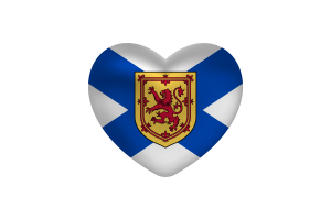  Love of Nova Scotia Heart Shape flag