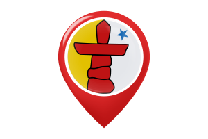 Nunavut Flag Map Pin Icon flag