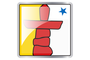 Nunavut Flag Square icon flag