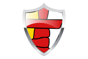 Nunavut Flag with Medieval Heater Shield flag