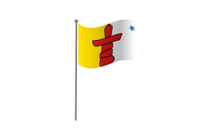 Waving Flag of Nunavut flag