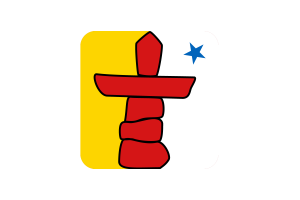 Nunavut Flag Square Rounded Shape flag