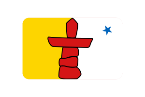 Nunavut Flag Rounded Rectangle Vector Illustration flag