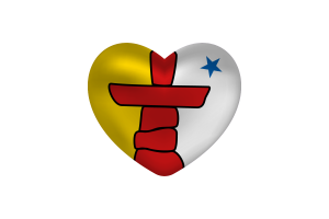  Love of Nunavut Heart Shape flag