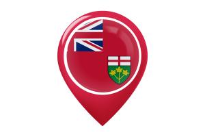 Ontario Flag Map Pin Icon flag