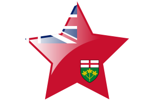 Ontario Flag Star Icon flag