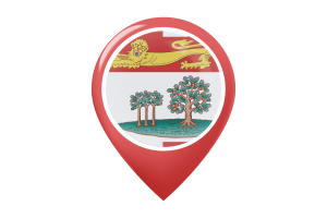 Prince Edward Island Flag Map Pin Icon flag