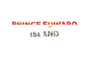 Prince Edward Island Text Art flag