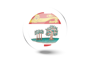 Prince Edward Island Flag Glossy Round Button flag