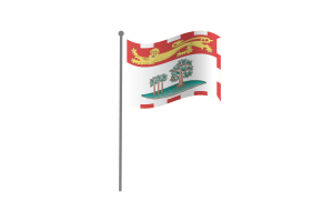 Waving Flag of Prince Edward Island flag