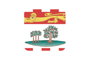 Prince Edward Island Flag Square Rounded Shape flag