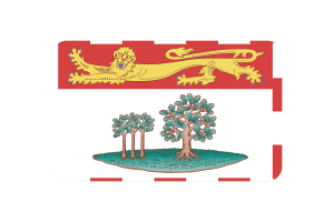 Prince Edward Island Flag Rounded Rectangle Vector Illustration flag