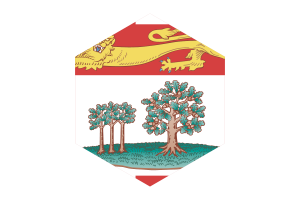 Prince Edward Island Flag Hexagon Shape flag