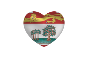  Love of Prince Edward Island Heart Shape flag
