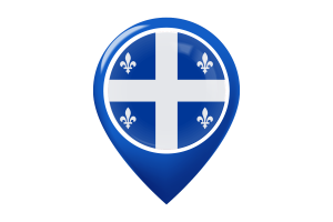 Quebec Flag Map Pin Icon flag